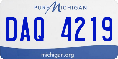 MI license plate DAQ4219