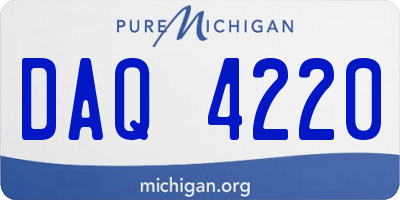 MI license plate DAQ4220