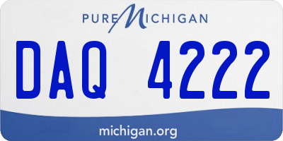 MI license plate DAQ4222