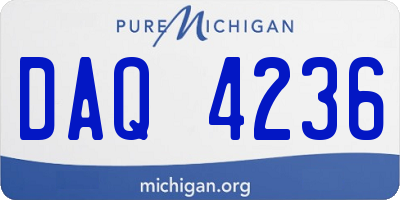 MI license plate DAQ4236