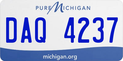 MI license plate DAQ4237