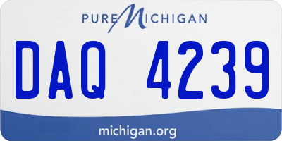 MI license plate DAQ4239