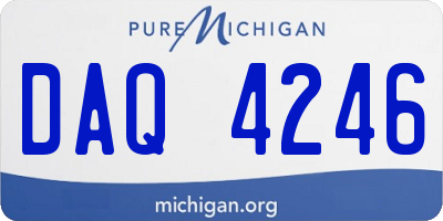 MI license plate DAQ4246