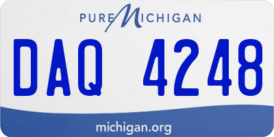 MI license plate DAQ4248