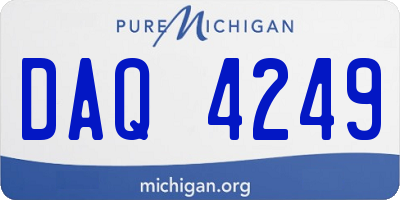 MI license plate DAQ4249