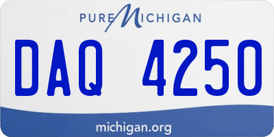 MI license plate DAQ4250