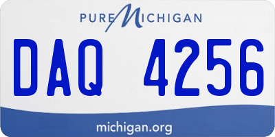 MI license plate DAQ4256