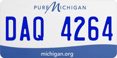 MI license plate DAQ4264