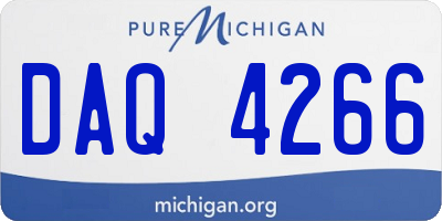 MI license plate DAQ4266