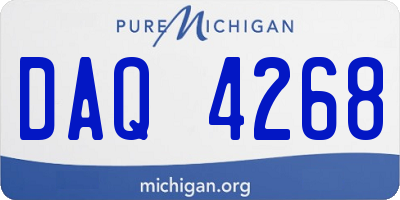 MI license plate DAQ4268