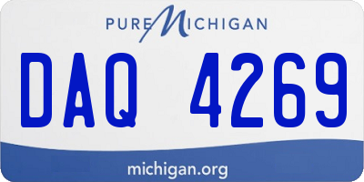 MI license plate DAQ4269