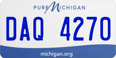 MI license plate DAQ4270