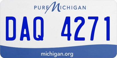 MI license plate DAQ4271