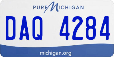 MI license plate DAQ4284