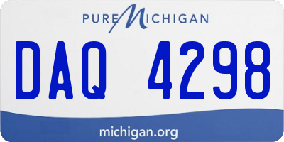 MI license plate DAQ4298