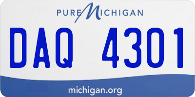 MI license plate DAQ4301