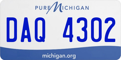 MI license plate DAQ4302
