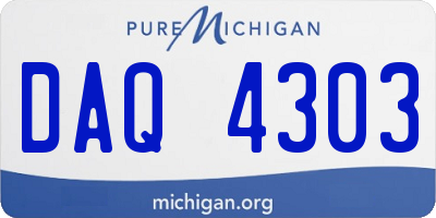 MI license plate DAQ4303