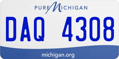 MI license plate DAQ4308