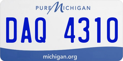 MI license plate DAQ4310