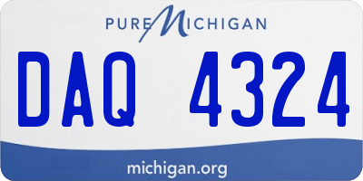 MI license plate DAQ4324