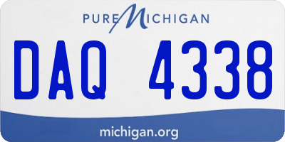 MI license plate DAQ4338