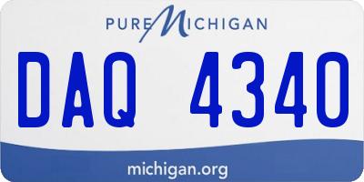 MI license plate DAQ4340