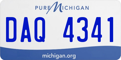 MI license plate DAQ4341