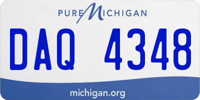 MI license plate DAQ4348