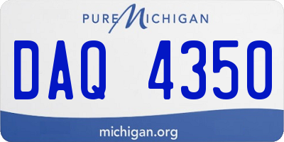 MI license plate DAQ4350