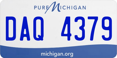 MI license plate DAQ4379