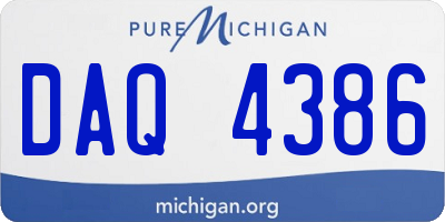 MI license plate DAQ4386