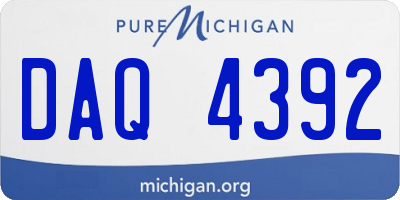 MI license plate DAQ4392