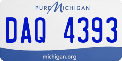 MI license plate DAQ4393