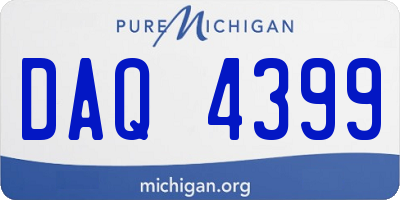 MI license plate DAQ4399