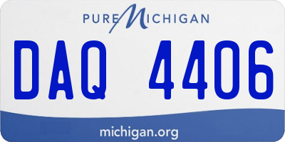 MI license plate DAQ4406