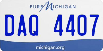 MI license plate DAQ4407