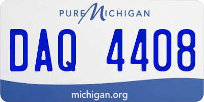 MI license plate DAQ4408