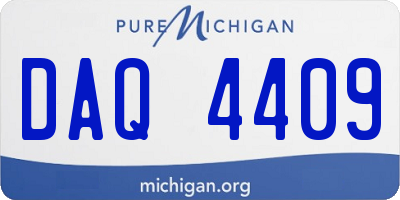 MI license plate DAQ4409