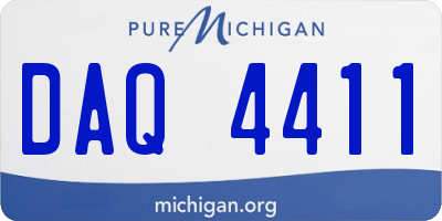 MI license plate DAQ4411