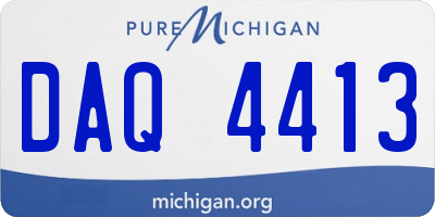 MI license plate DAQ4413