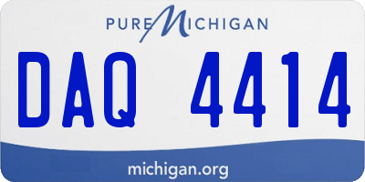 MI license plate DAQ4414