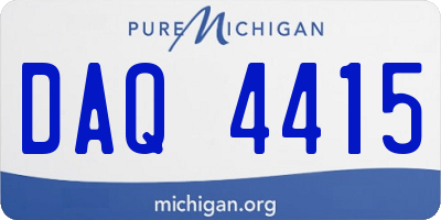 MI license plate DAQ4415
