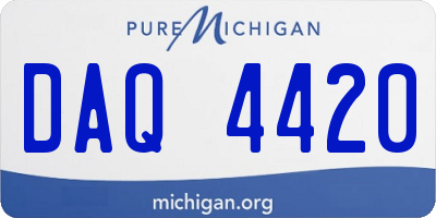 MI license plate DAQ4420