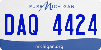 MI license plate DAQ4424