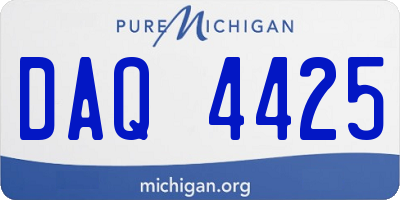 MI license plate DAQ4425