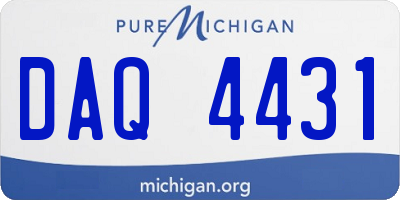 MI license plate DAQ4431