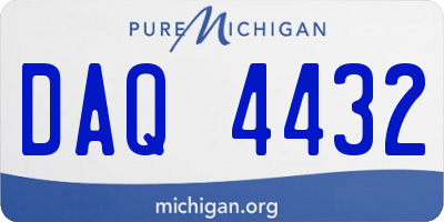 MI license plate DAQ4432
