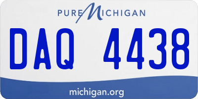 MI license plate DAQ4438
