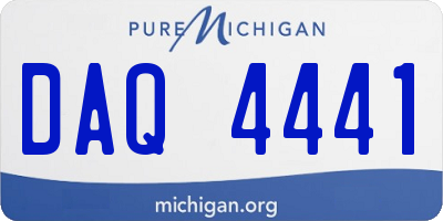 MI license plate DAQ4441